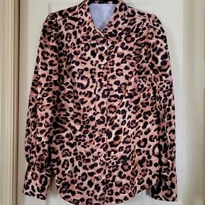 Boston Proper Animal Print Blouse